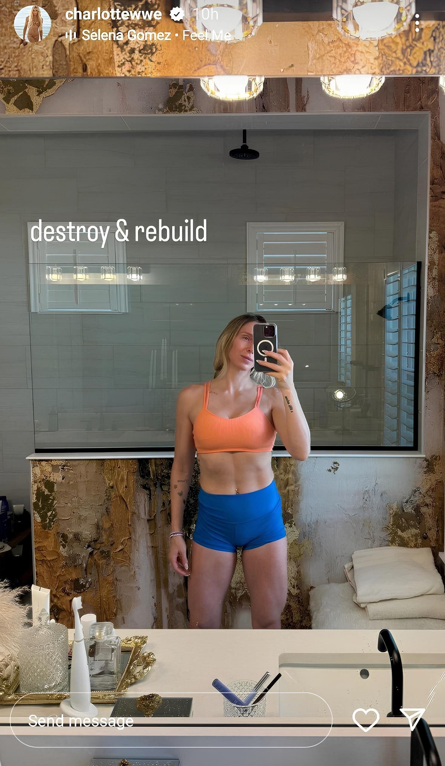 Screengrab from Charlotte's story (Credit: Charlotte Flair's Instagram Story)